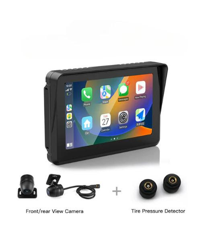 Motorcycle GPS CarPlay Android Auto Screen with Dash Cam and Tyre Pressure Monitoring ₹23,000