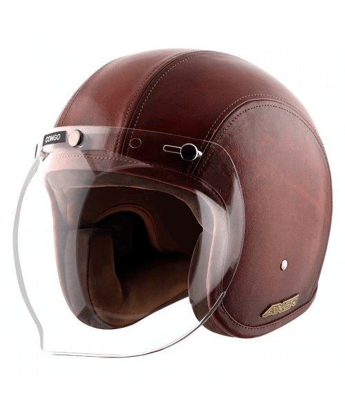 Axor Retro Jet Leather Congo Helmet – Coniac Dark ₹5,903