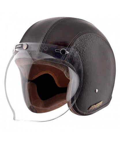 Axor Retro Jet Leather Legend Helmet – Coco Dark ₹5,903