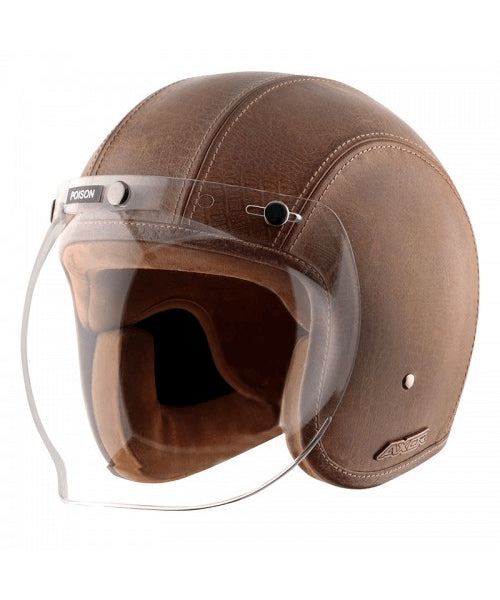 Axor Retro Jet Leather Poison Helmet – Coco Brown ₹5,903