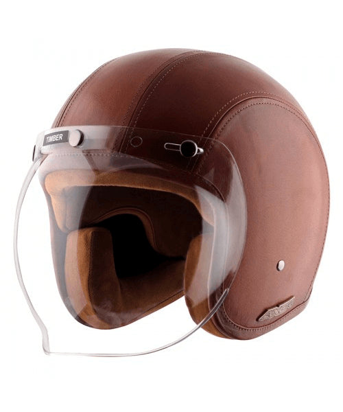 Axor Retro Jet Leather Timber Helmet – Coniac Light ₹5,903