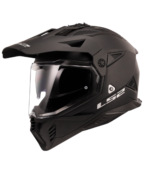 LS2 MX436 Pioneer II Dual Sport Helmet ECE 22.06 – Solid Matt Black ₹9,450