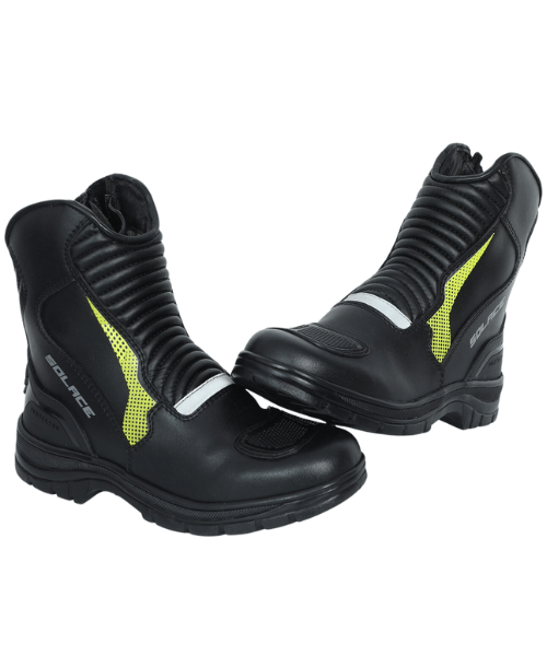 Solace Scout Motorcycle Boots – Black Neon ₹5,200