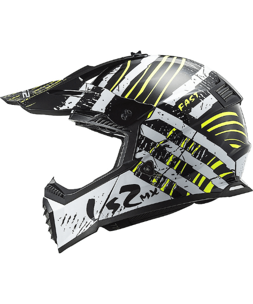 LS2 MX437 Fast Evo Verve Motocross Helmet – Black White ₹7,699