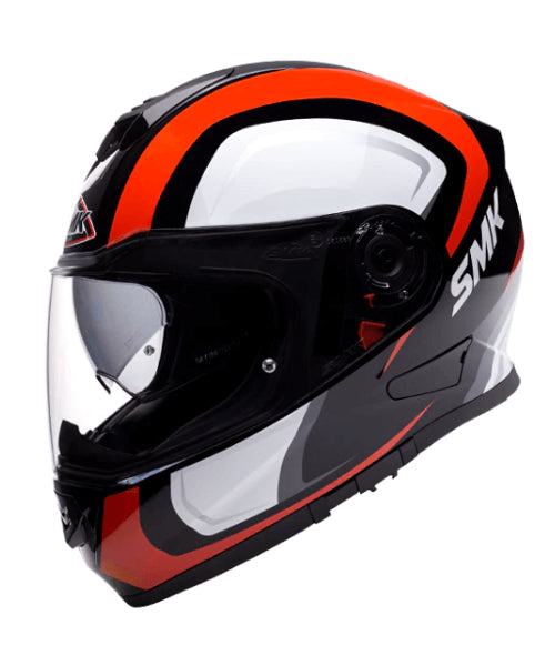 SMK Twister Twilight GL231 White Orange Helmet ₹5,150