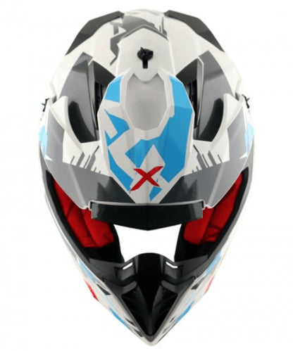 Axor X-CROSS X1 Off Road Helmet – White Red ₹5,980