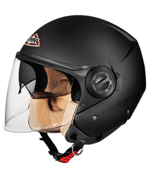 SMK Cooper MA 200 Matt Black Helmet ₹2,900