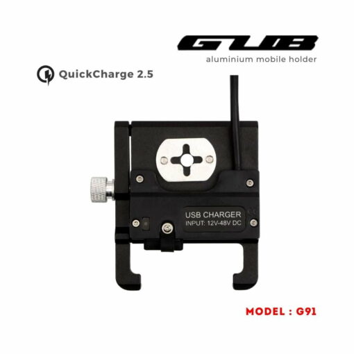 Route 95 GUB G91 Aluminium Handlebar Mobile Holder with Quick Charger 2.5A ₹1,699