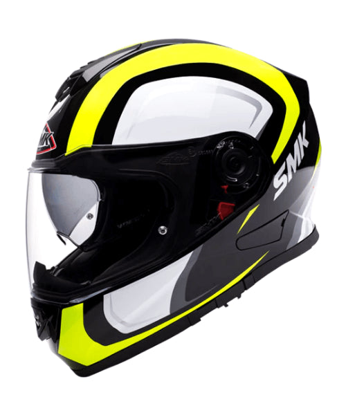 SMK Twister Twilight GL241 White Yellow Helmet ₹5,150