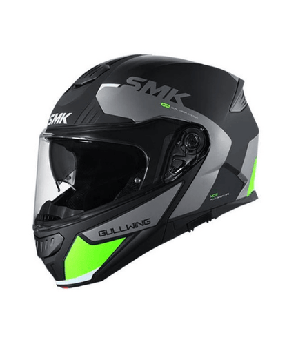 SMK Gullwing Kresto Matt MA264 Black Green Helmet ₹6,450