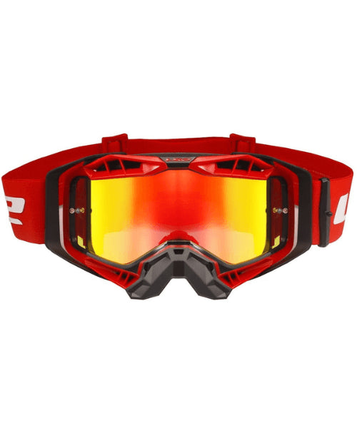 LS2 Aura Pro Goggle Black Red With Red Iridium Visor ₹4,999