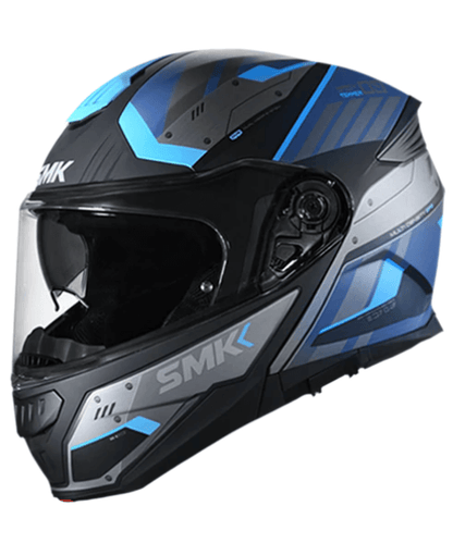 SMK Gullwing Tekker GL265 Black Grey Blue Gloss Helmet ₹6,449