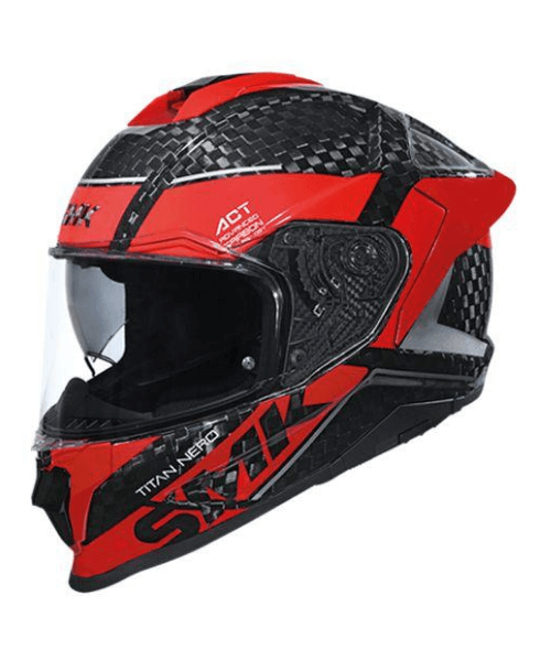 SMK Titan Carbon Nero GL236 Carbon Red Helmet ₹12,500