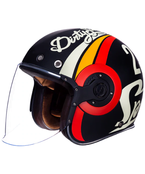 SMK Retro Jet Speed TT MA213 Black Red White Helmet ₹4,290