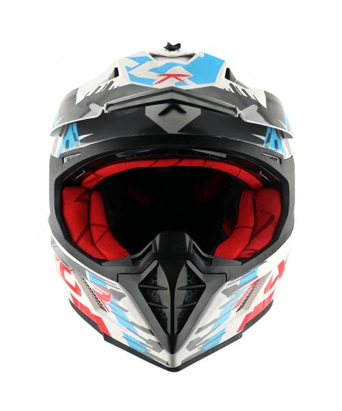 Axor X-CROSS X1 Off Road Helmet – White Red ₹5,980