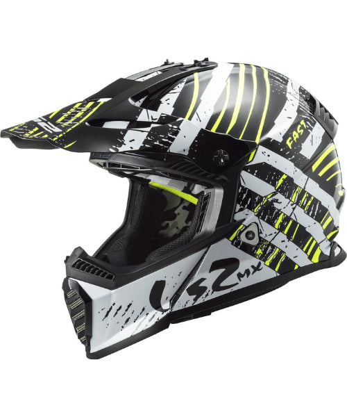 LS2 MX437 Fast Evo Verve Motocross Helmet – Black White ₹7,699