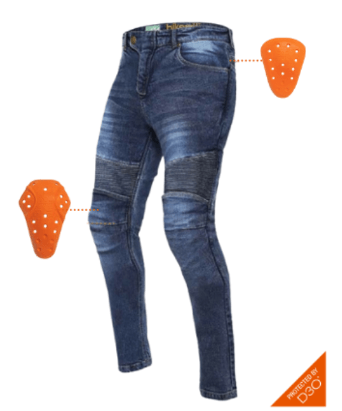 Bikeratti Steam Pro Motorcycling Denim Jeans with Kevlar and D3O Armour – Blue ₹9,899