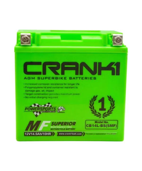 Crank1 Battery For Harley Davidson Street Rod 750 (2011-2023) – CB14L-BS ₹7,400