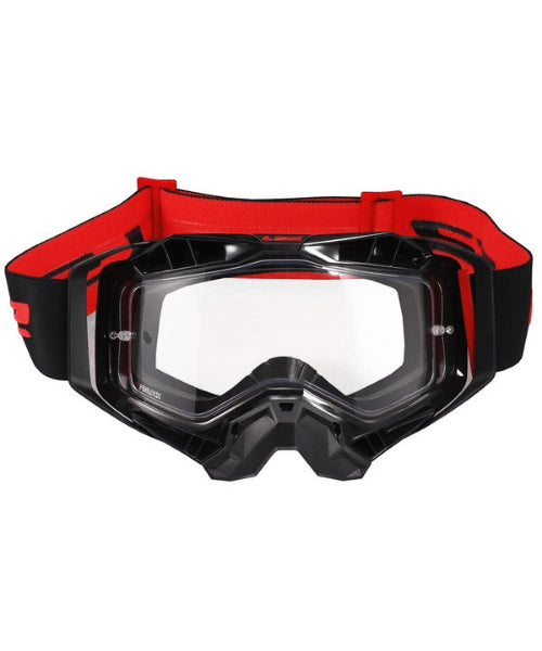 LS2 Aura Goggles Black Red With Clear Visor ₹3,199