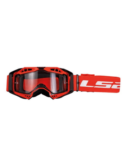 LS2 Aura Goggles Black Red With Clear Visor ₹3,199