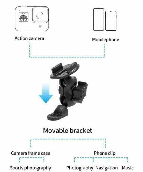 Telesin Motorcycle Mirror Mount for ActionCams with Quick Release Adapter ₹950