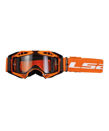 LS2 Aura Goggle Black Hiv Orange With Clear Visor ₹3,199