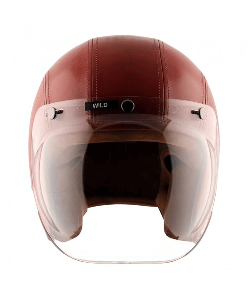 Axor Retro Jet Leather Wild Helmet – Red ₹5,903