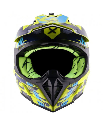 Axor X-CROSS X1 Off Road Helmet -Neon Yellow Blue ₹5,980