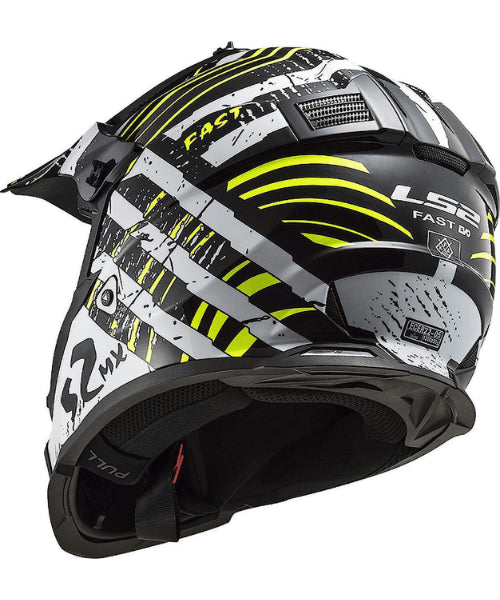 LS2 MX437 Fast Evo Verve Motocross Helmet – Black White ₹7,699