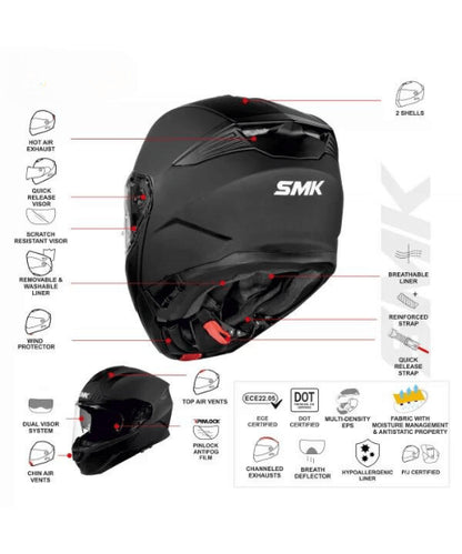 SMK Gullwing Tourleader Graphics GL646 Helmet ₹6,450