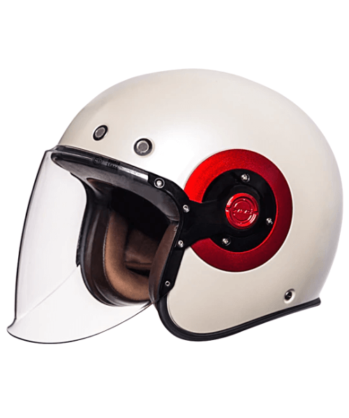 SMK Retro Jet GL130 Pearl White Helmet ₹3,990