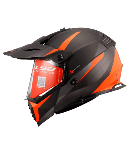 LS2 MX436 Pioneer Evo Dual Sport Helmet – Router Black Orange ₹9,250