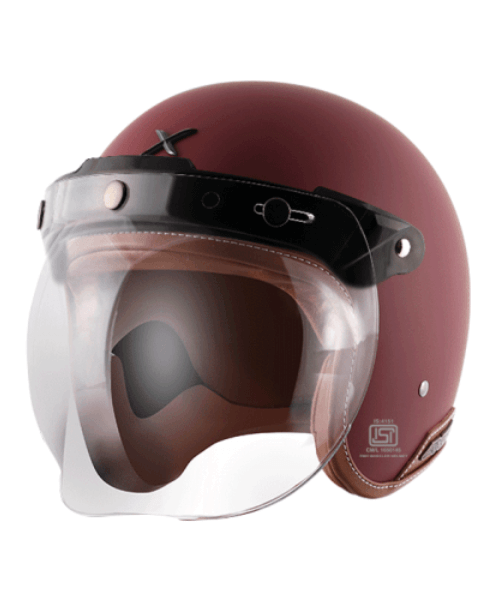 Axor Retro Jet Helmet – Dull Chestnut Red ₹2,680