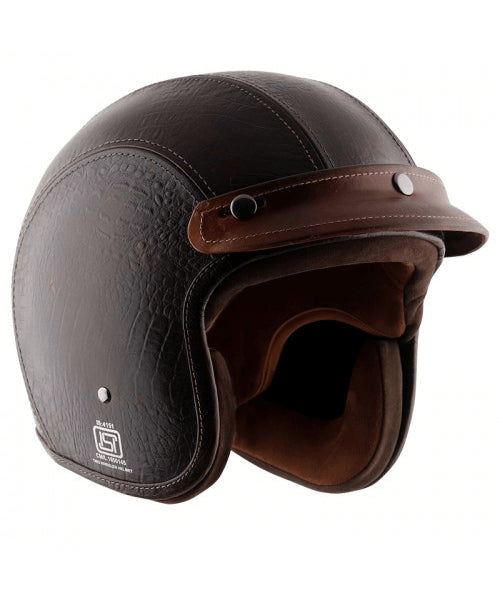 Axor Retro Jet Leather Legend Helmet – Coco Dark ₹5,903