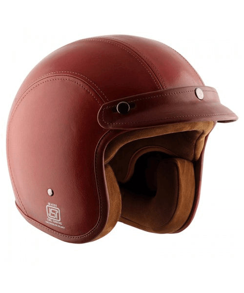 Axor Retro Jet Leather Wild Helmet – Red ₹5,903