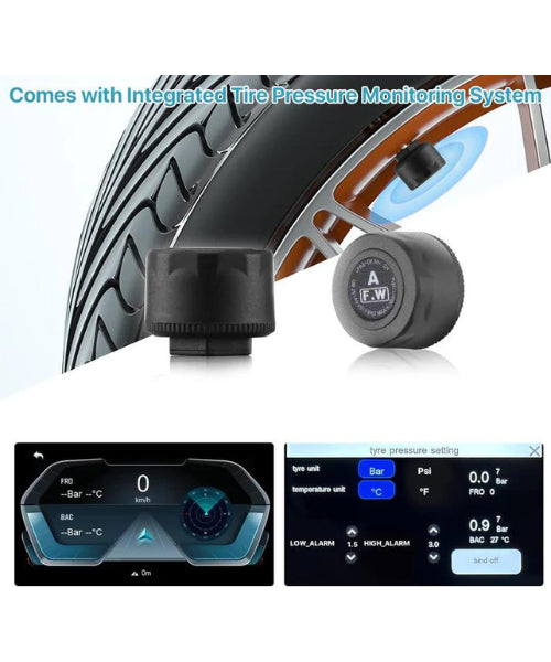 Motorcycle GPS CarPlay Android Auto Screen with Dash Cam and Tyre Pressure Monitoring ₹23,000