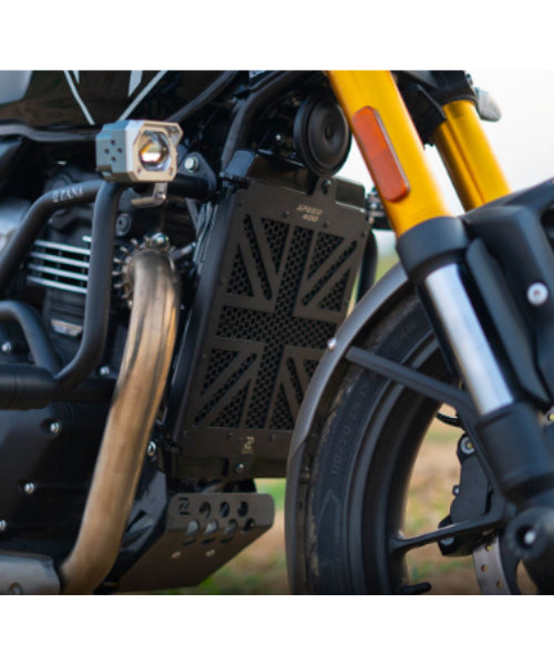 Zana Radiator Grill UK Flag for Triumph Speed 400 / Scrambler 400 – Black – ZI-8368 ₹3,899