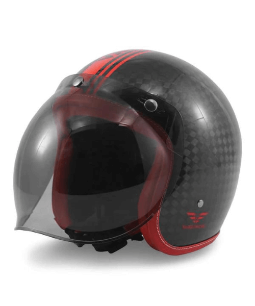 Vardenchi Carbon Large Weave Half Face Helmet (LW) ₹6,900