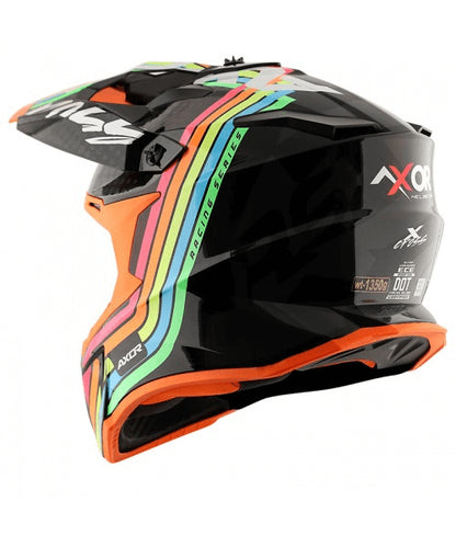 Axor X-CROSS X2 Off Road Helmet – Black Grey ₹5,980