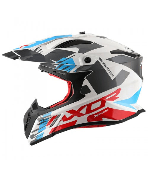 Axor X-CROSS X1 Off Road Helmet – White Red ₹5,980