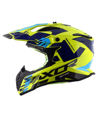 Axor X-CROSS X1 Off Road Helmet -Neon Yellow Blue ₹5,980