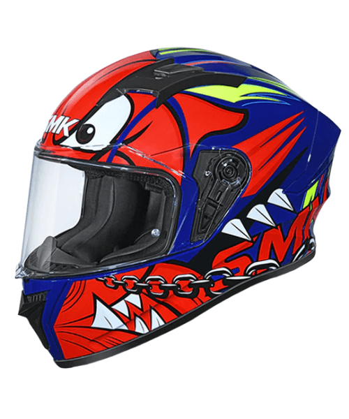 SMK Stellar Monster GL531 Red Blue Helmet ₹4,800