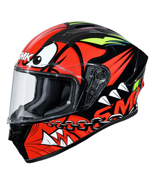 SMK Stellar Monster GL231 Black Red Helmet ₹4,800