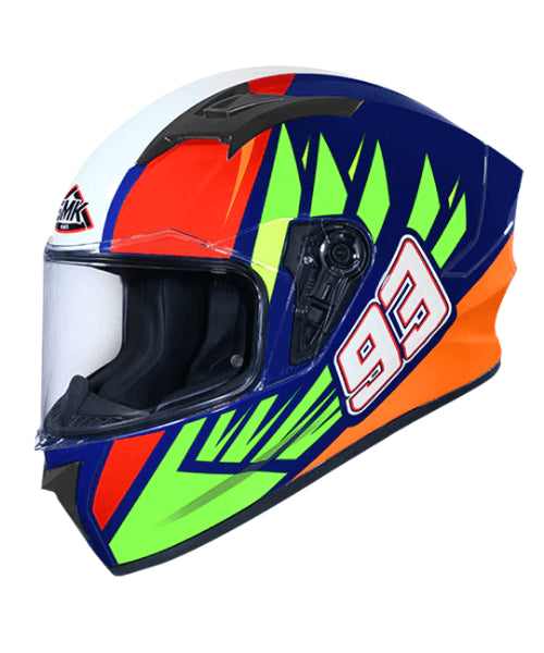 SMK Stellar Wings GL 543 Red Green Blue Helmet ₹4,800