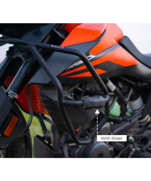 Zana Crash Guard With Slider Texture Matt Black for KTM 250/390 / 390 X ADV – ZI-7013 ₹7,299