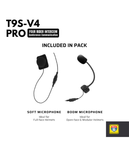 Route95 T9S-v4 Pro Universal Helmet Bluetooth And Intercom ₹7,999