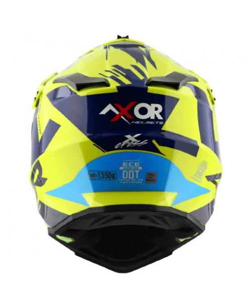 Axor X-CROSS X1 Off Road Helmet -Neon Yellow Blue ₹5,980