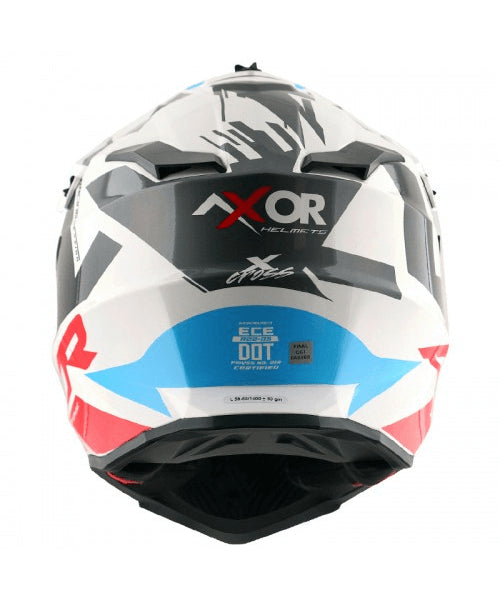 Axor X-CROSS X1 Off Road Helmet – White Red ₹5,980