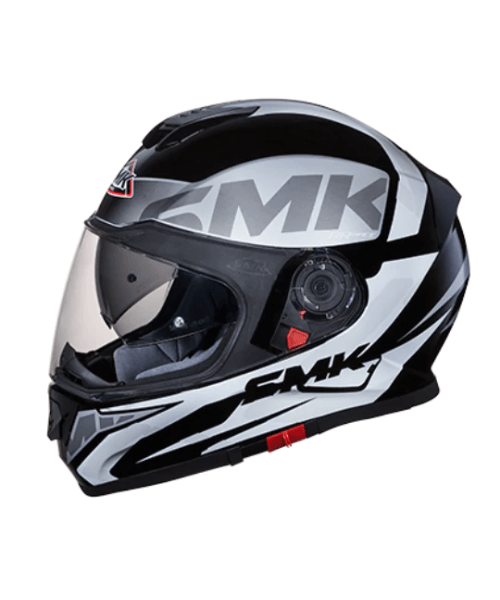 SMK Twister Logo MA261 Black White Helmet ₹5,150