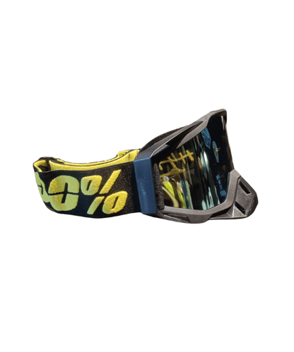 100% Goggle Black with Iridum Yellow Visor